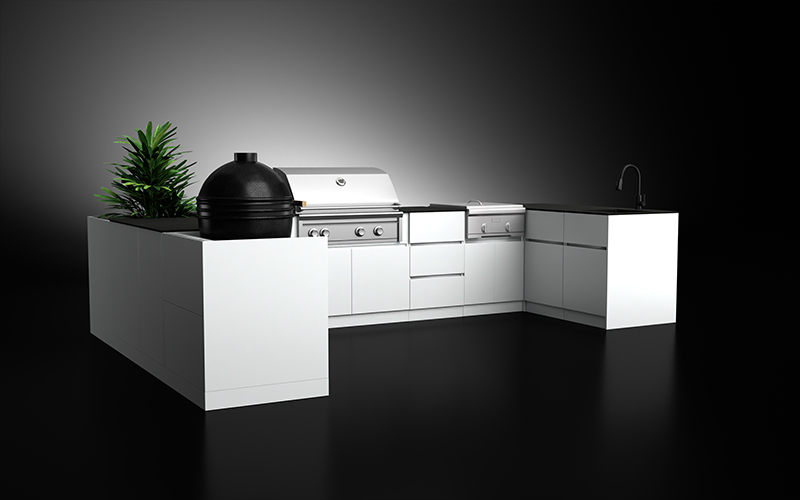 Outdoor-U-Shaped-Kitchen-For-BBQ